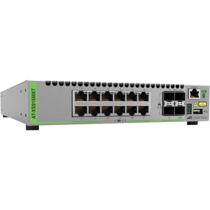 Allied Telesis CentreCOM XS900MX XS916MXT 12 Ports Manageable Layer 3 Switch - Gigabit Ethernet, 10 Gigabit Ethernet - 10GBase-X, 10GBase-T