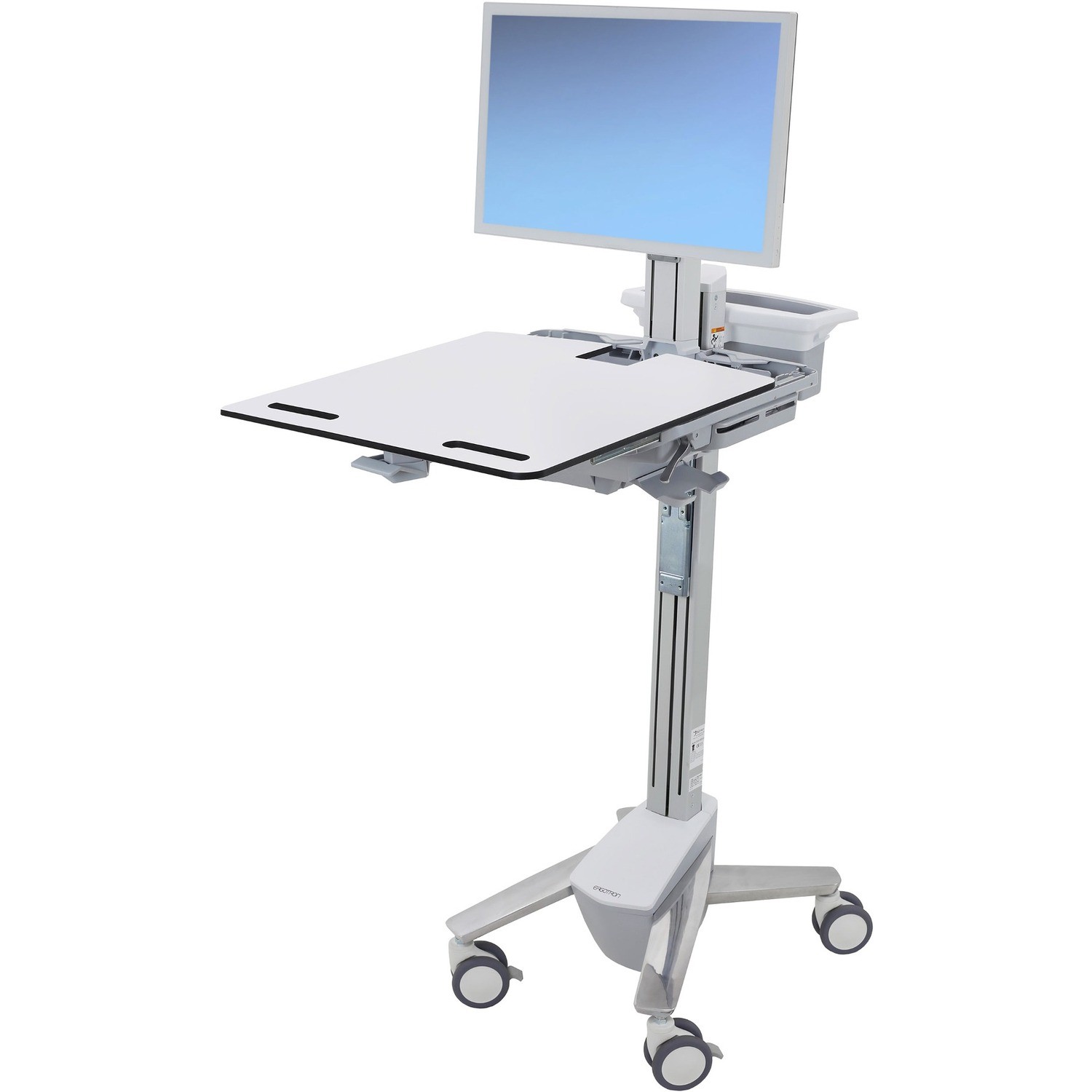 Ergotron StyleView Cart - Sliding Worksurface - Cart - For LCD Display / PC Equipment - Medical - Aluminium, Zinc-Plated Steel, High-Grade Plastic - Screen Size: Up To 24"