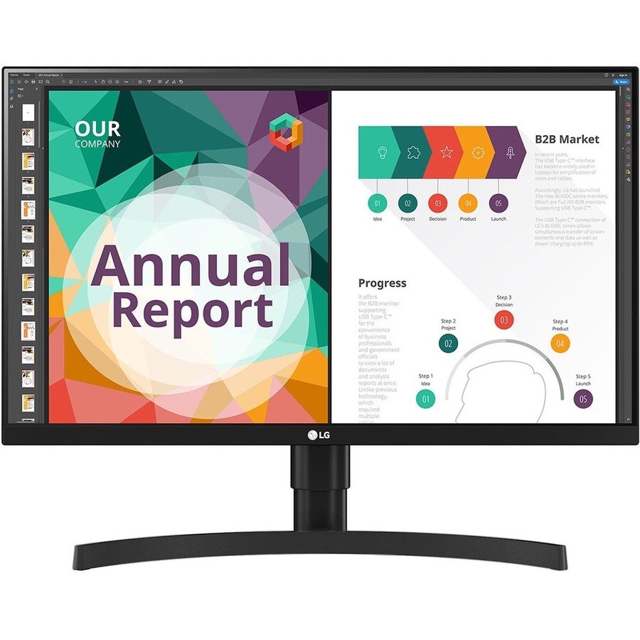 LG 27BN85U-B 27" Class 4K UHD LCD Monitor - 16:9 - Textured Black