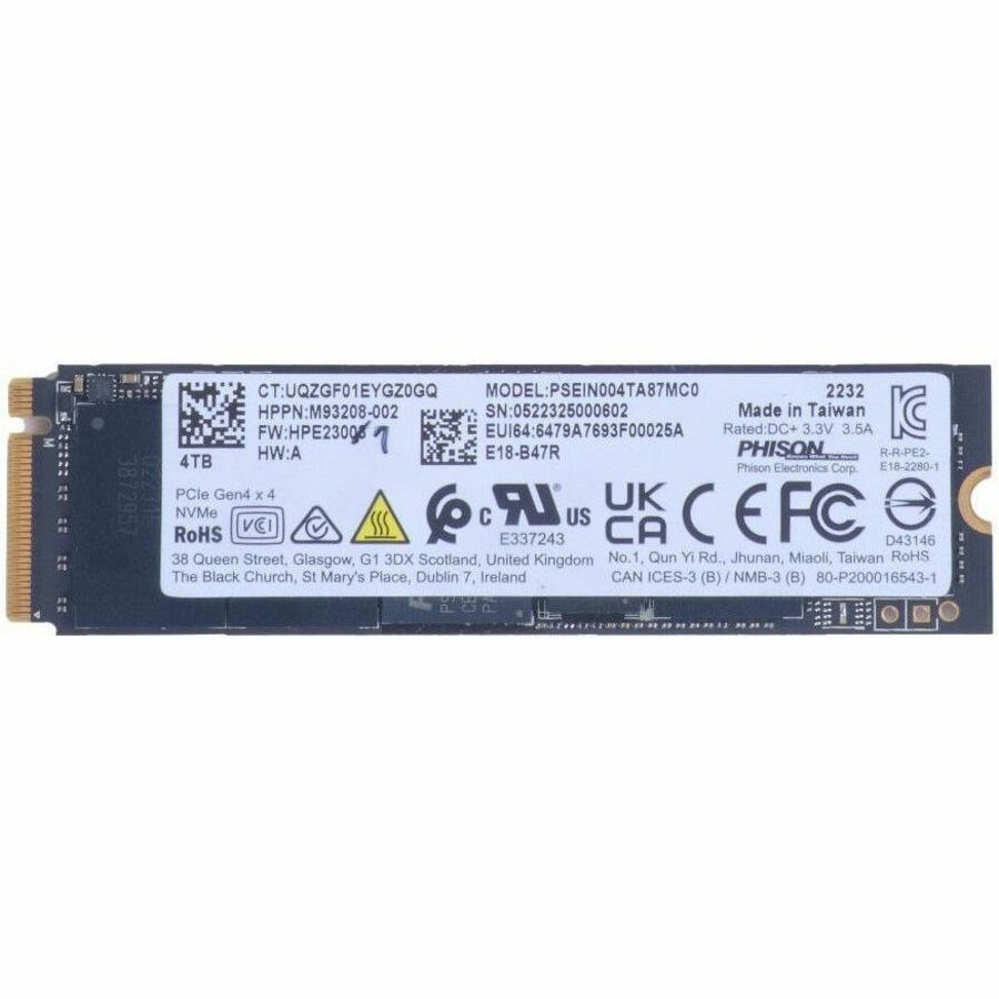 HP 4 TB Solid State Drive - M.2 2280 Internal - PCI Express (PCI Express 4.0 x4)