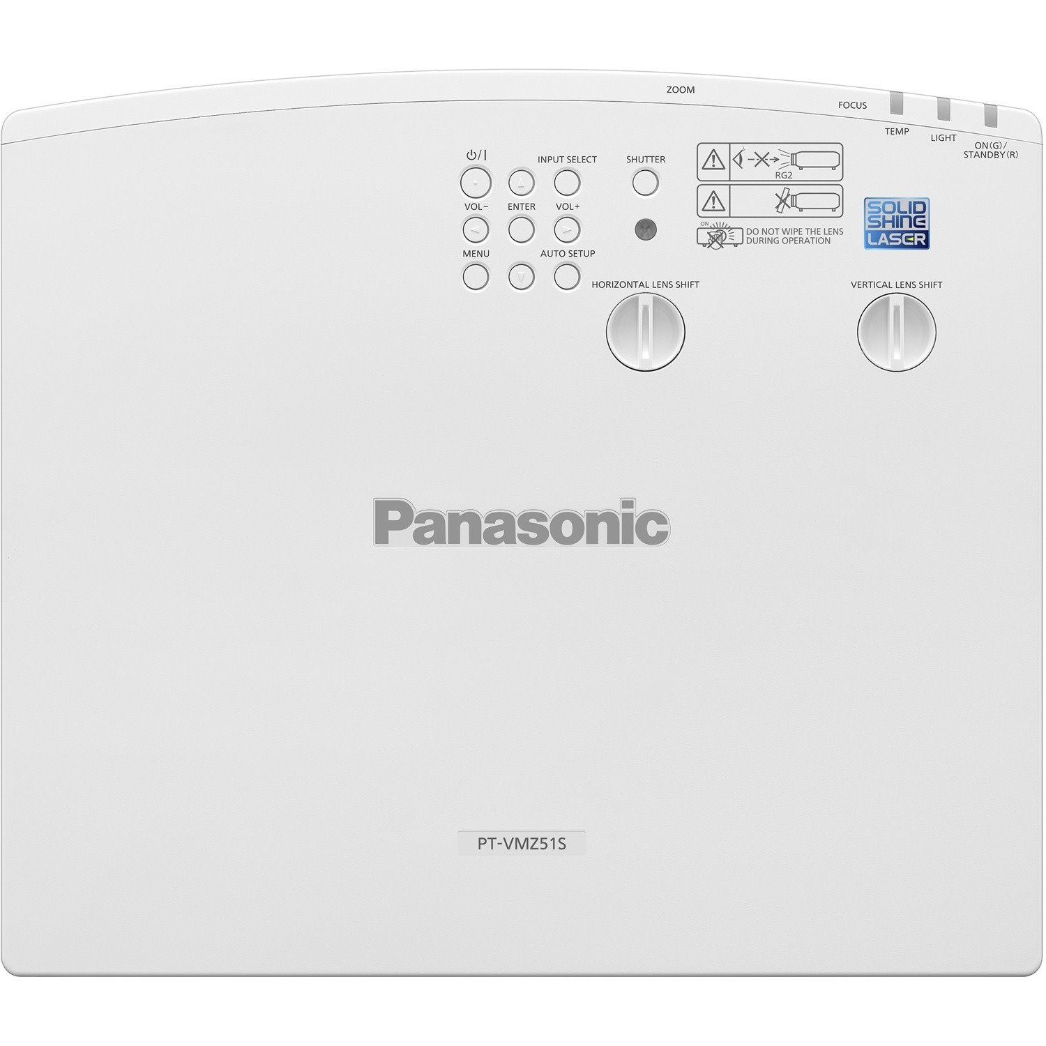 Panasonic PT-VMZ51S LCD Projector - 16:10 - Ceiling Mountable, Floor Mountable - White