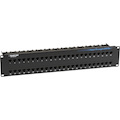 Black Box CAT5e Feed-Through Patch Panel - 2U, Unshielded, 48-Port