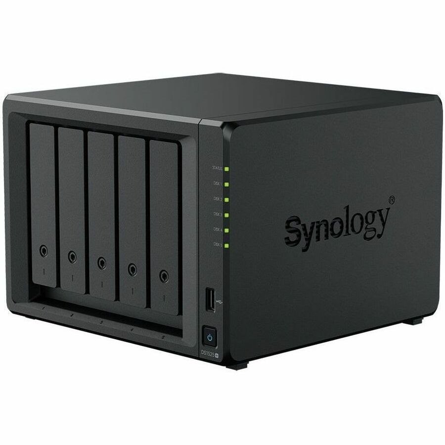 Synology Disk Station DS1525+ - Nas Server - 5 Bays - Sata 6Gb/s - HDD - Raid Jbod, 0, 1, 5, 6, 10 - Ram 8 GB - Gigabit Ethernet / 2.5 Gigabit Ethernet - Iscsi Support