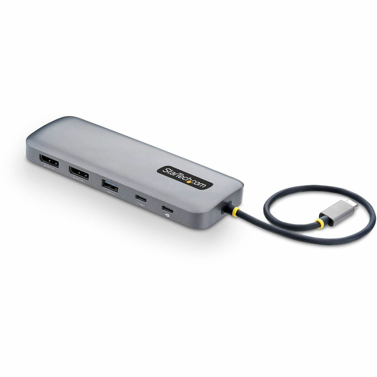 StarTech.com 10-in-1 USB-C auf Dual DisplayPort Multiport Adapter, 100W Power Delivery, 2x4K 60Hz, 5-Port 5Gbps Hub, GbE Mini Dock