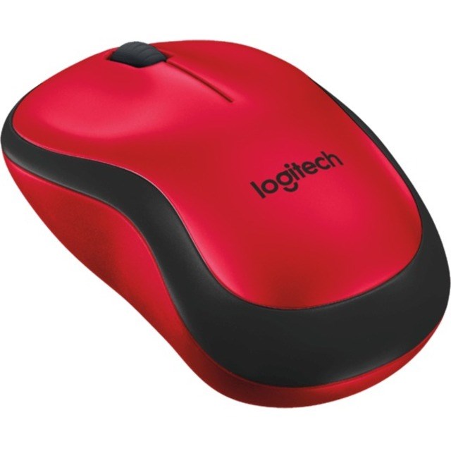 Logitech M220 Mouse - Radio Frequency - USB - Optical - 3 Button(s) - Red