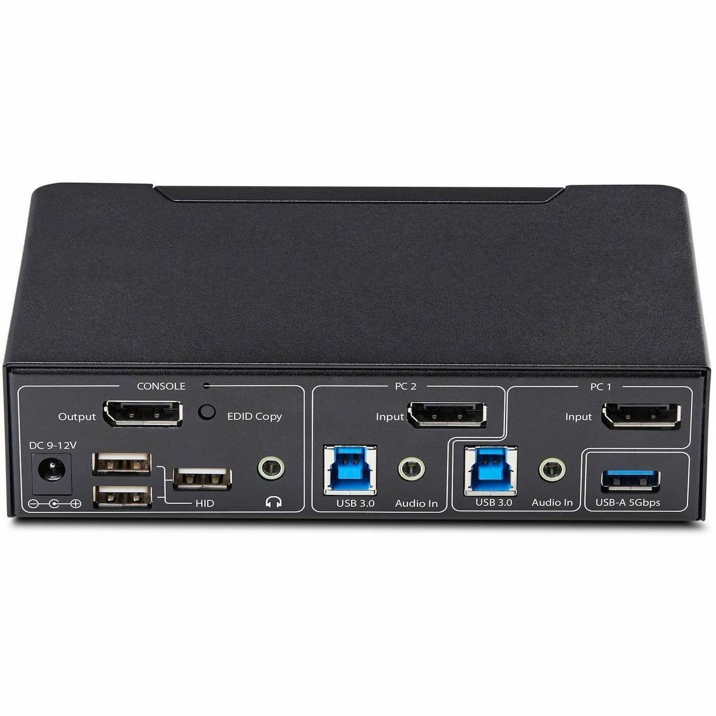 StarTech.com 2-Port DisplayPort KVM Switch, 4K 60Hz, DP 1.2, HDCP 1.4, EDID Management, 2-Port USB 3.0 Hub, TAA