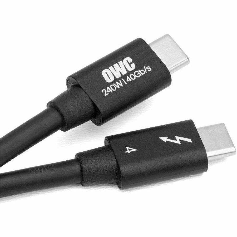 OWC 0.7M (28") Thunderbolt 4 (USB-C) Cable for Thunderbolt And USB-C Devices - Black