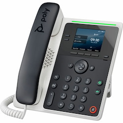 Poly Edge E100 IP Phone - Corded - Corded - 3 Multiple Conferencing - Desktop, Wall Mountable - White, Midnight Blue