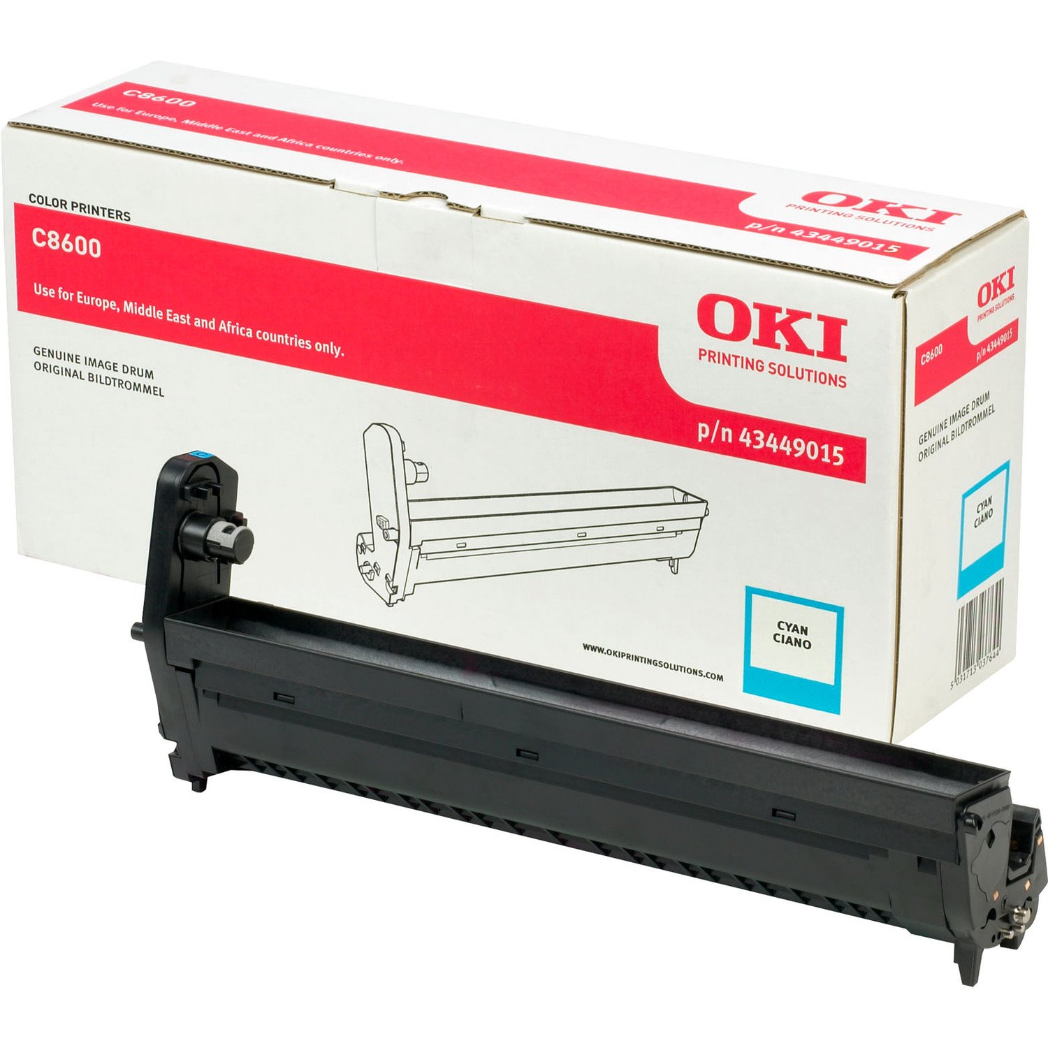 Oki 43449015 LED Imaging Drum - Cyan