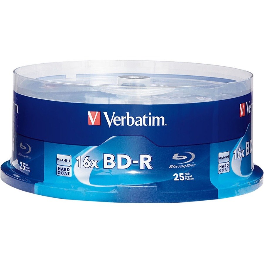 Verbatim 97457 Blu-ray Recordable Media - BD-R - 16x - 25 GB - 25 / Pack