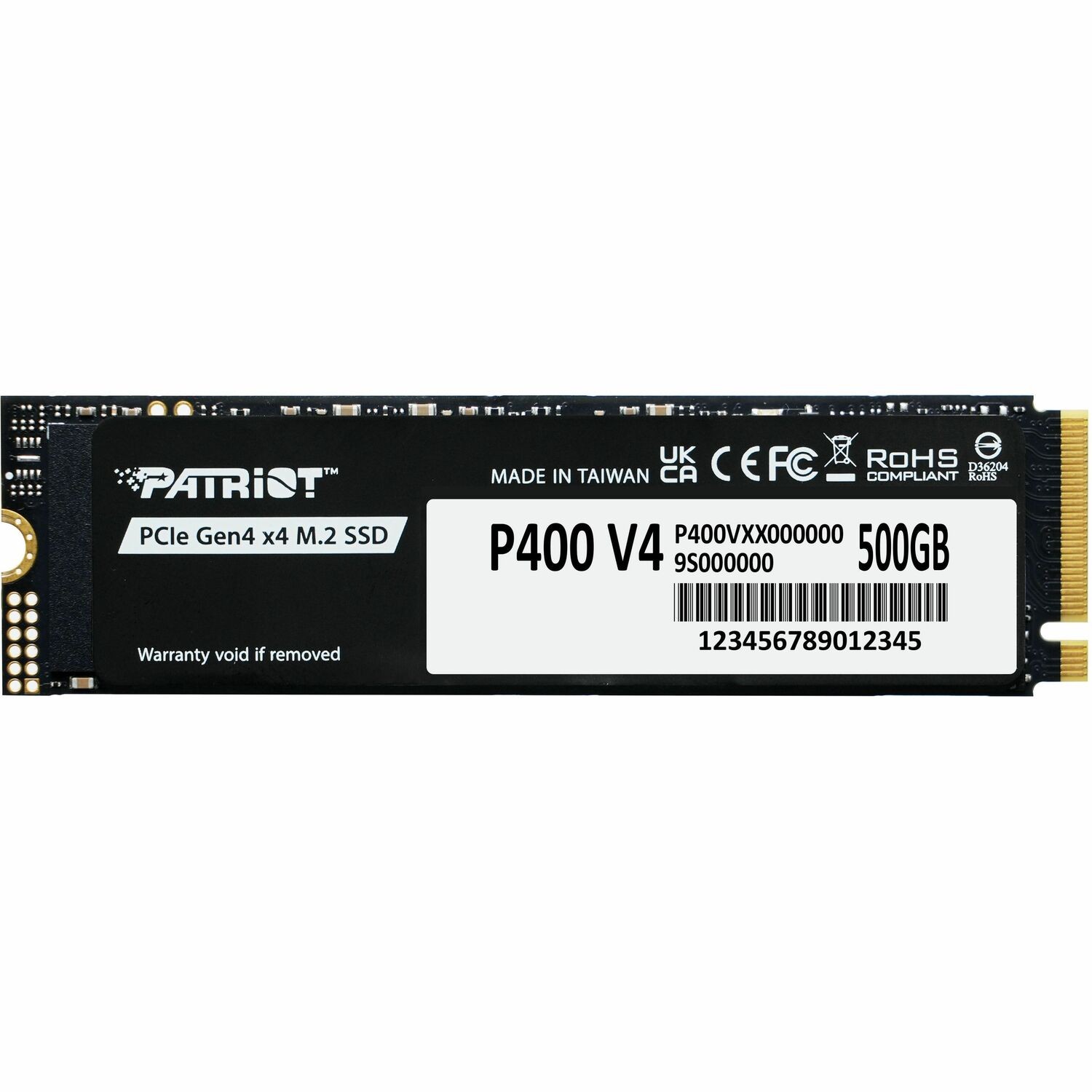 Patriot Memory P400 V4 500 GB Solid State Drive - M.2 2280 Internal - PCI Express NVMe (PCI Express NVMe 4.0 x4)