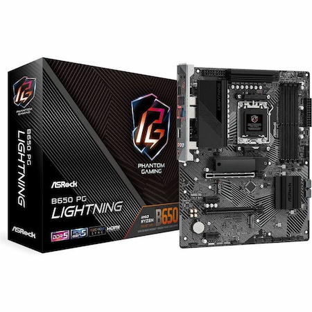 ASRock B650 PG LIGHTNING Gaming Desktop Motherboard - AMD B650 Chipset - Socket AM5 - ATX