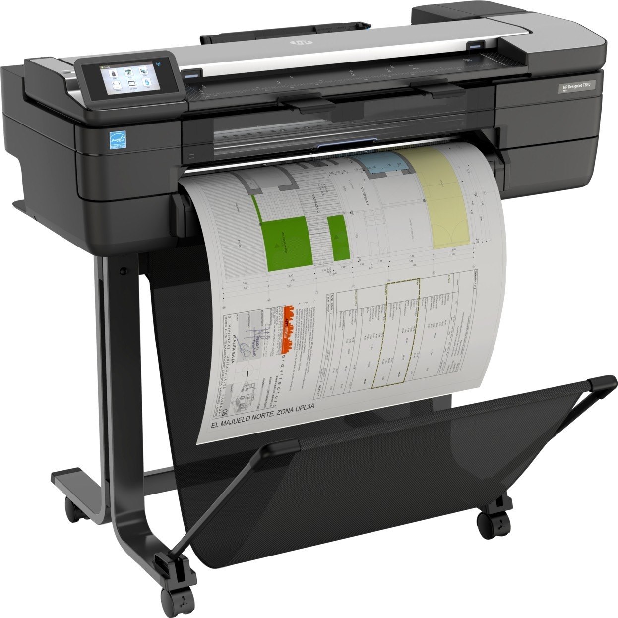 HP Designjet T830 Inkjet Large Format Printer - Includes Printer, Copier, Scanner - 24" Print Width - Color