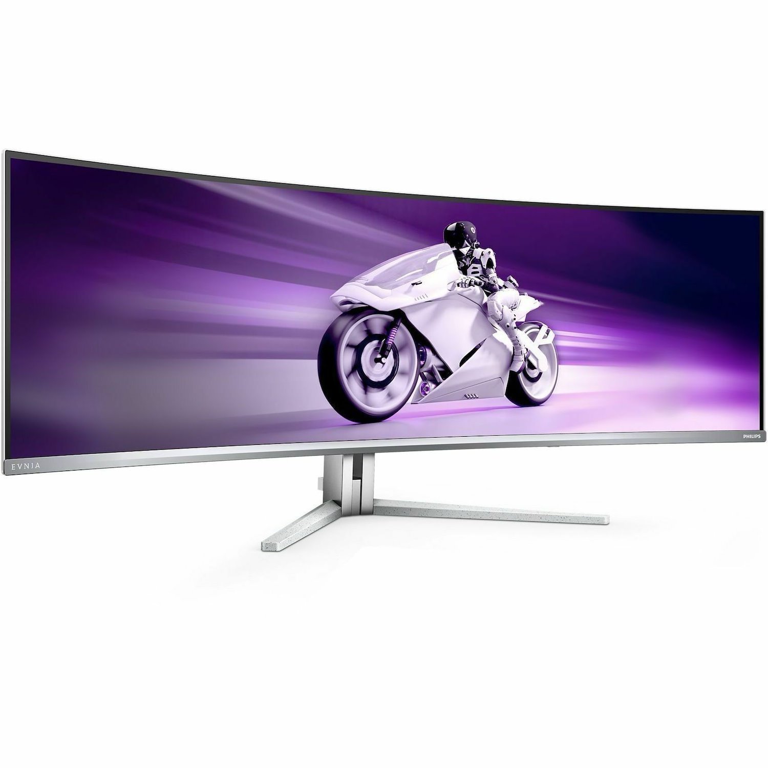 Philips Evnia 49M2C8900L 49" Class Dual Quad HD (DQHD) Curved Screen Gaming OLED Monitor - 32:9 - Textured White