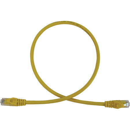 Tripp Lite by Eaton Cat6a 10G Snagless Molded UTP Ethernet Cable (RJ45 M/M), PoE, Yellow, 2 ft. (0.6 m)