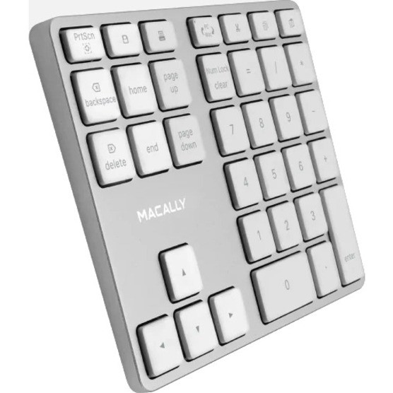Macally Aluminum 35-Key Rechargeable Bluetooth Numeric Keypad For Mac And PC