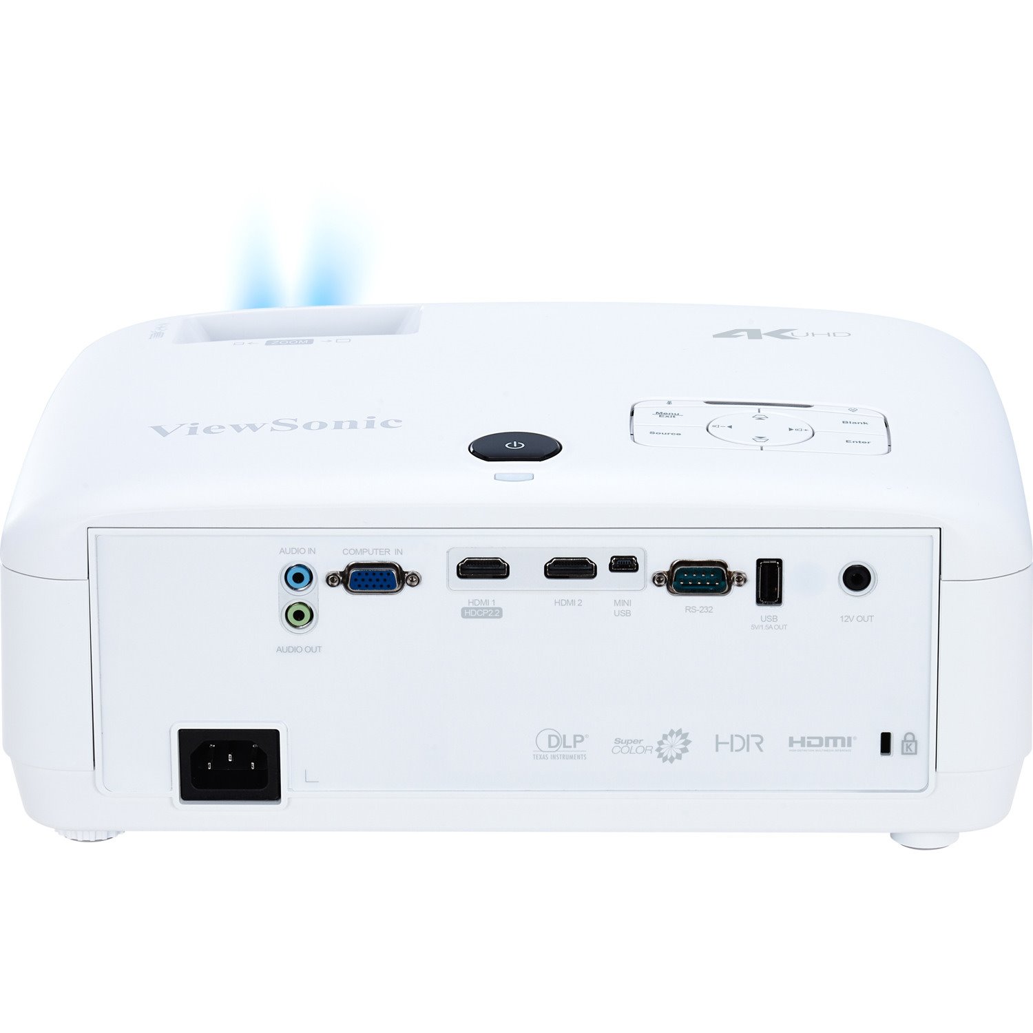 ViewSonic True 4K Projector with 3500 Lumens HDR Support and Dual HDMI for Home Theater Day and Night, Stream Netflix with Dongle (PX747-4K)