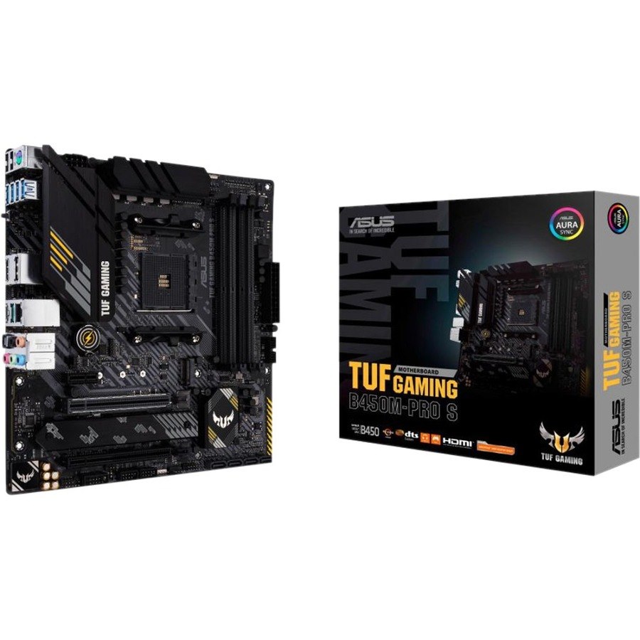 TUF GAMING B450M-PRO S Desktop Motherboard - AMD B450 Chipset - Socket AM4 - Micro ATX