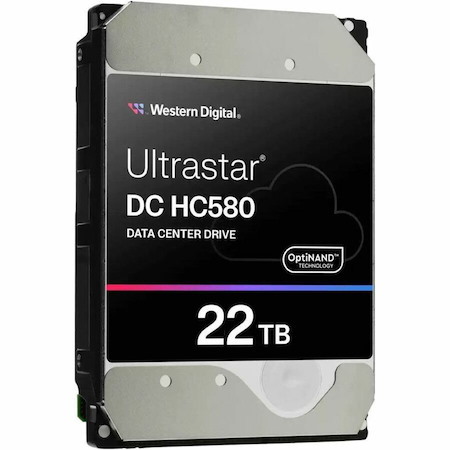 WD Ultrastar DC HC580 WUH722422AL5201 22 TB Hard Drive - 3.5" Internal - SATA - Conventional Magnetic Recording (CMR) Method