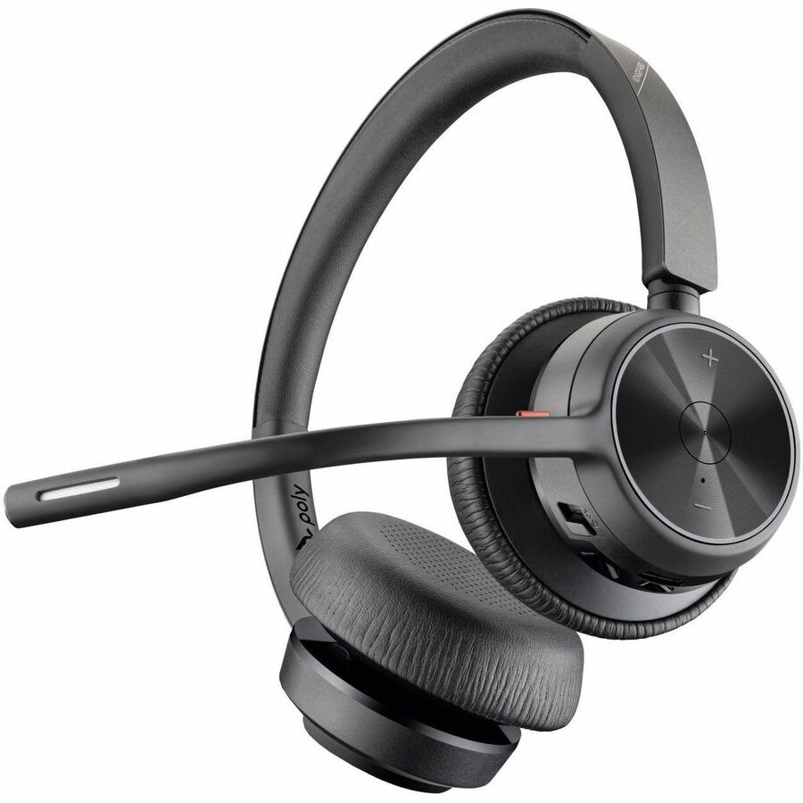 Poly Voyager 4300 UC 4320 Bedraad/draadloos Op het oor, Over het hoofd Stereo Headset - Zwart