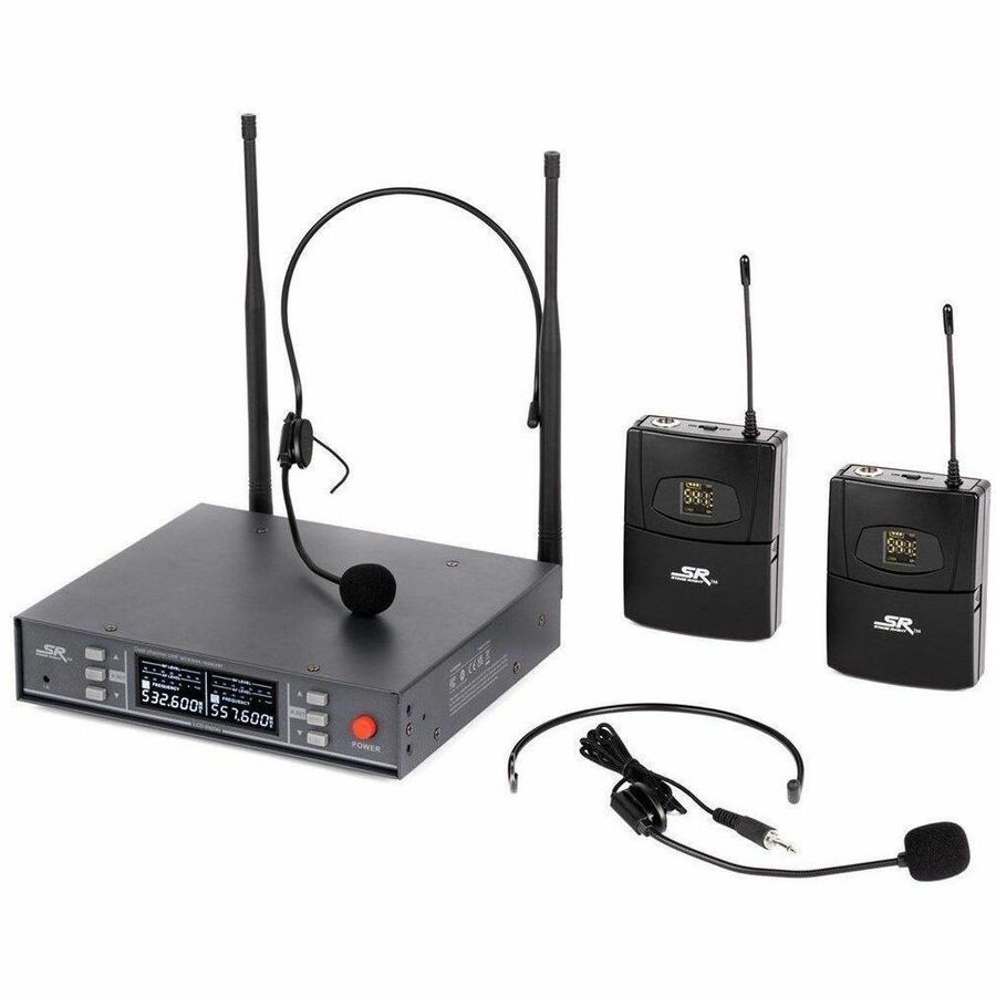 Monoprice Stage Right BY Monoprice 200-Channel Uhf Dual Headset Wireless Microph