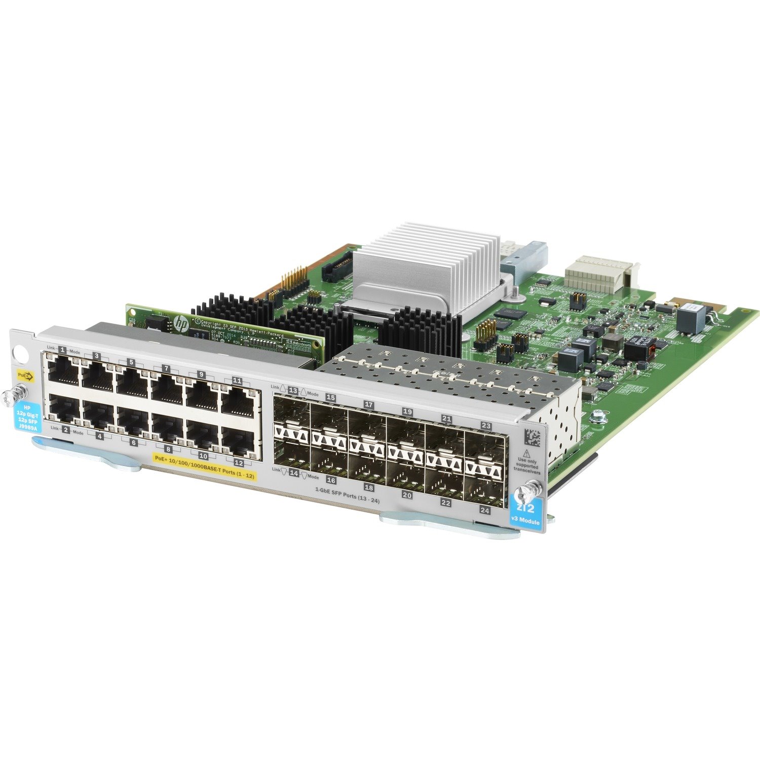 HPE-IMSourcing 12-port 10/100/1000BASE-T PoE+ / 12-port 1GbE SFP MACsec v3 zl2 Module