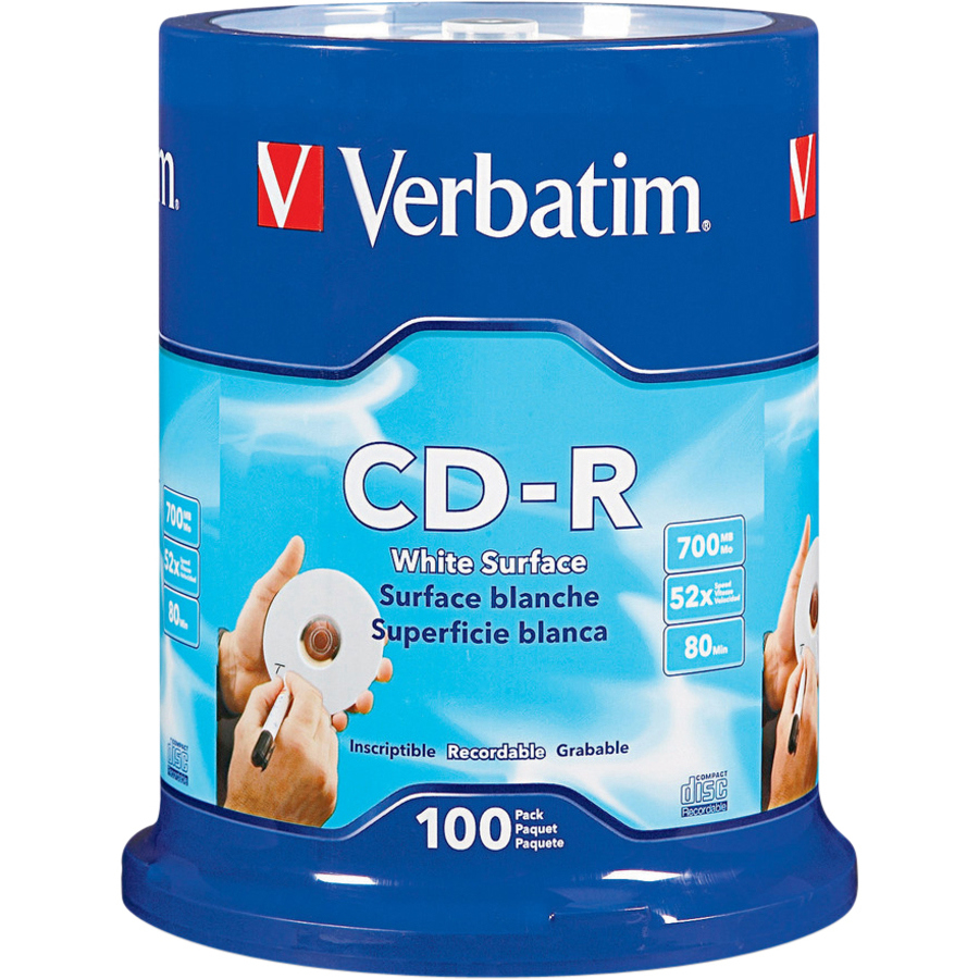 Verbatim CD Recordable Media - CD-R - 52x - 700 MB - 400