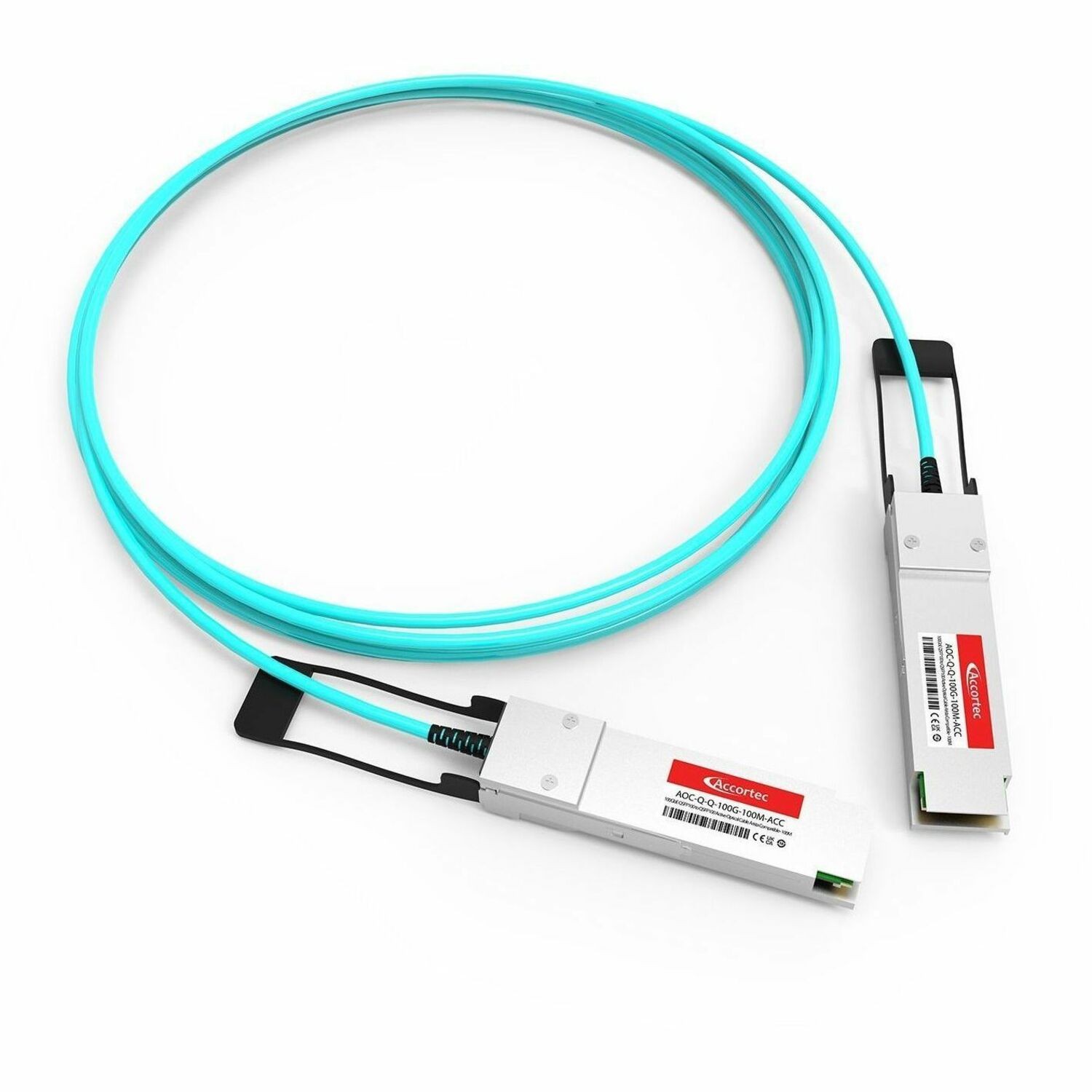 Accortec 100GbE QSFP100 to QSFP100 Active Optical Cable Arista Compatible- 100M