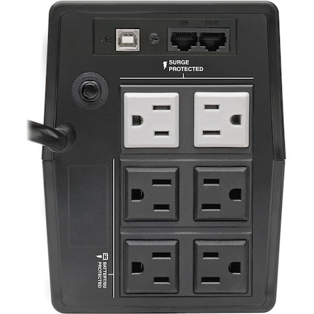 Eaton Tripp Lite Series 500VA 360W Line-Interactive UPS with 6 Outlets - AVR, 120V, 50/60 Hz, LCD, USB, Tower