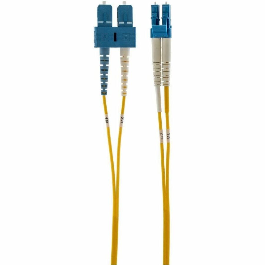 Hubbell Premise Wiring Fiber Optic, Patch Cord, Single Mode, Duplex, LC-SC, 1 Meter Length