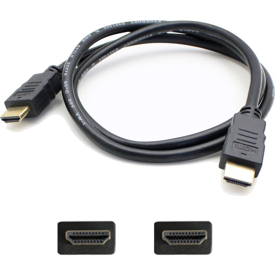 6ft HDMI 1.4 Male to HDMI 1.4 Male Black Cable Which Supports Ethernet For Resolution Up to 4096x2160 (DCI 4K)