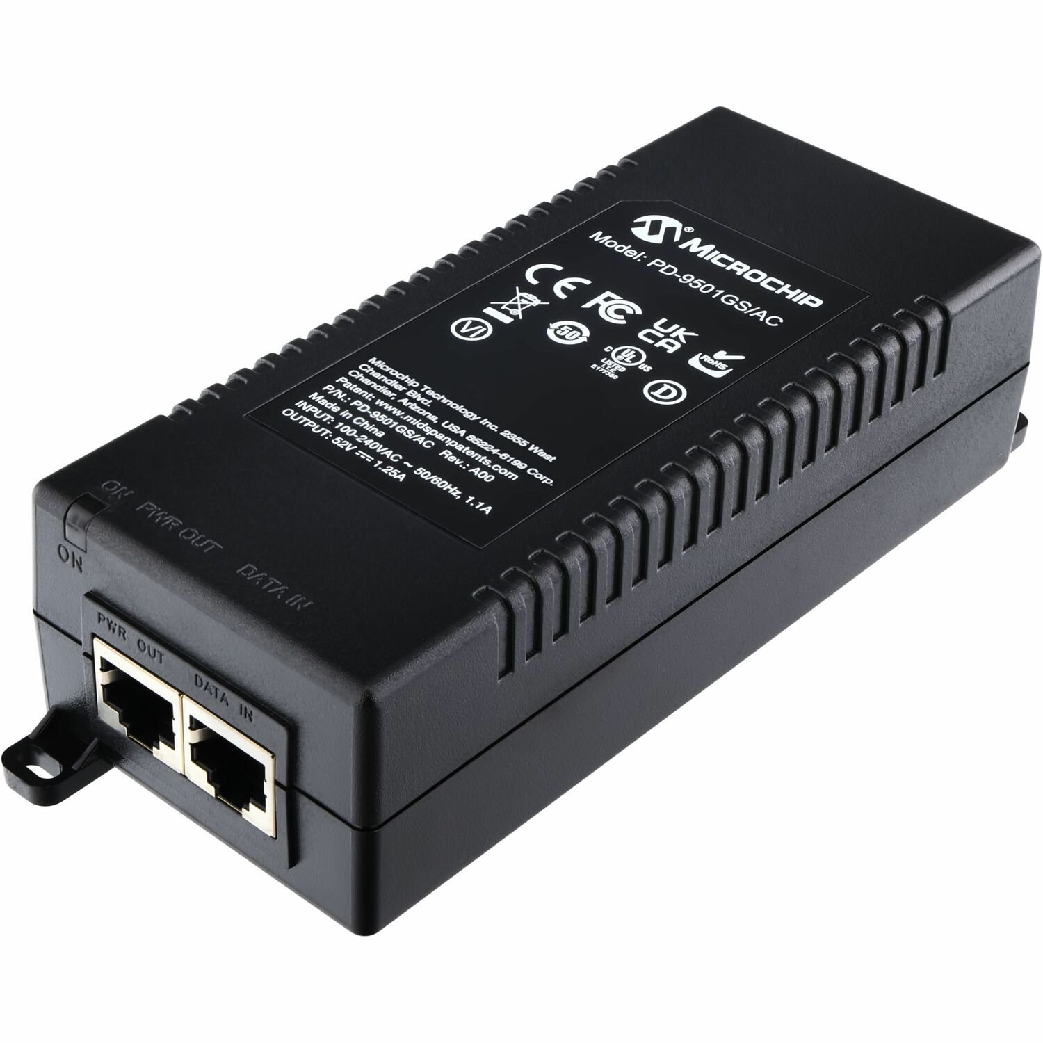 Microchip PD-9501GS/AC PoE -Injektor