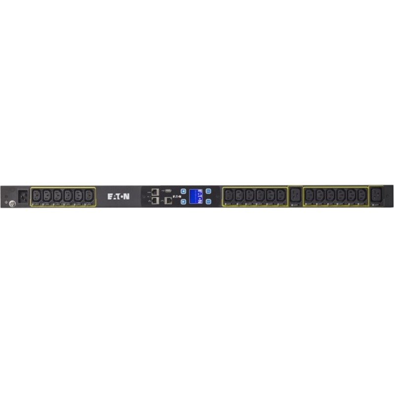 Eaton Metered Input rack PDU, 0U, L6-30P input, 5.76 kW max, 200-240V, 24A, 10 ft cord, Single-phase, Outlets: (12) C13, (2) C19