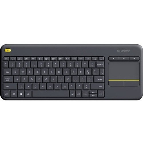 Logitech K400 Plus Keyboard - Wireless Connectivity - USB Interface - TouchPad - Danish, Norwegian, Swedish, Finnish - QWERTY Layout - Black