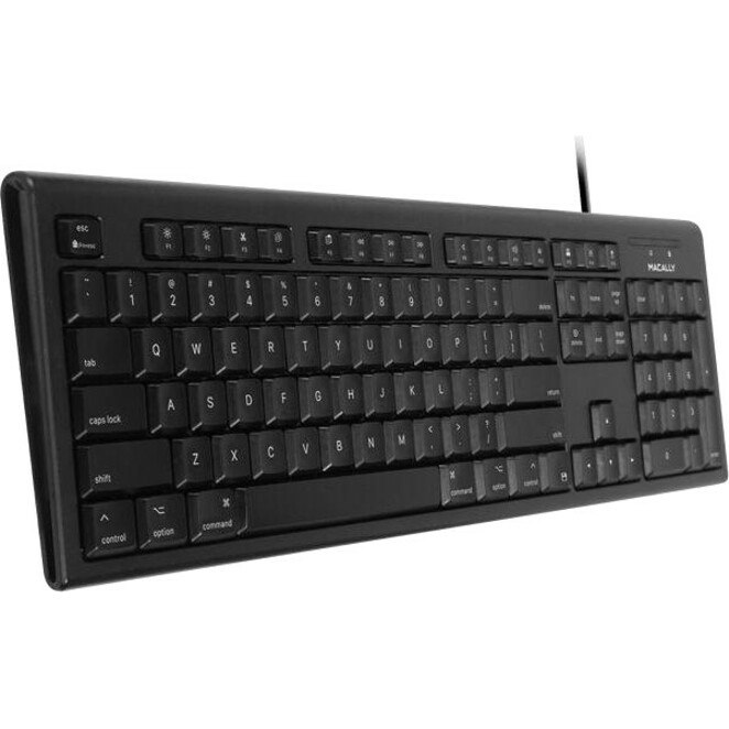 Macally Black 104 Key Full Size USB Keyboard for Mac