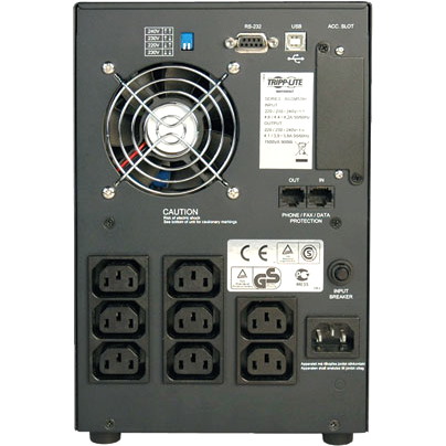 Tripp Lite by Eaton SmartPro 230V 1.5kVA 900W Line-Interactive Sine Wave UPS, Tower, Network Card Options, USB, DB9, 8 Outlets