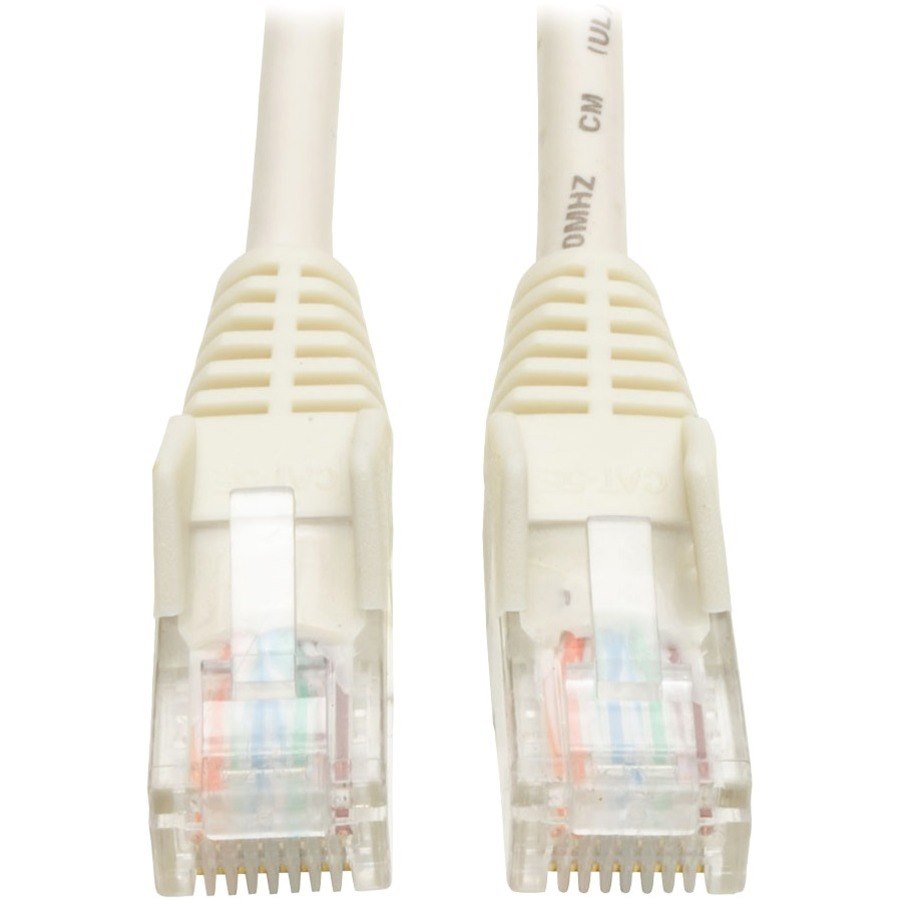 Eaton Tripp Lite Series Cat5e 350 MHz Snagless Molded (UTP) Ethernet Cable (RJ45 M/M), PoE - White, 50 ft. (15.24 m)