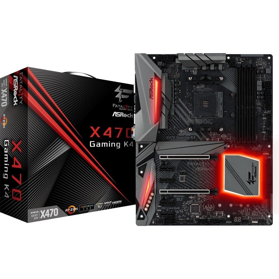 Fatal1ty X470 Gaming K4 Desktop Motherboard - AMD X470 Chipset - Socket AM4 - ATX