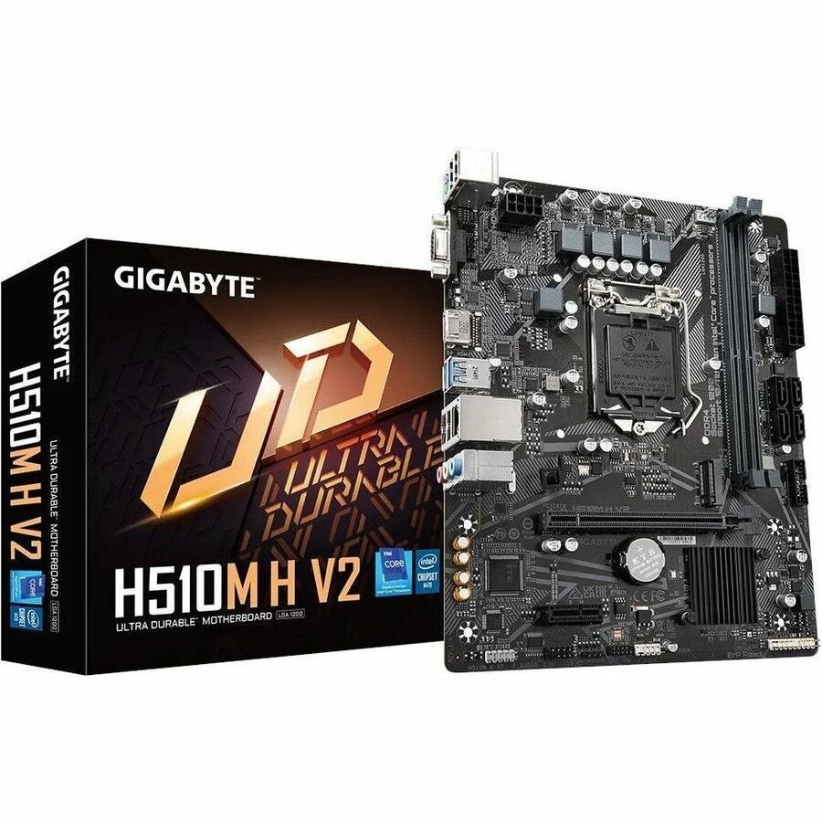 Gigabyte Ultra Durable H510M H V2 Gaming Desktop Motherboard - Intel H470 Chipset - Socket LGA-1200 - Micro ATX