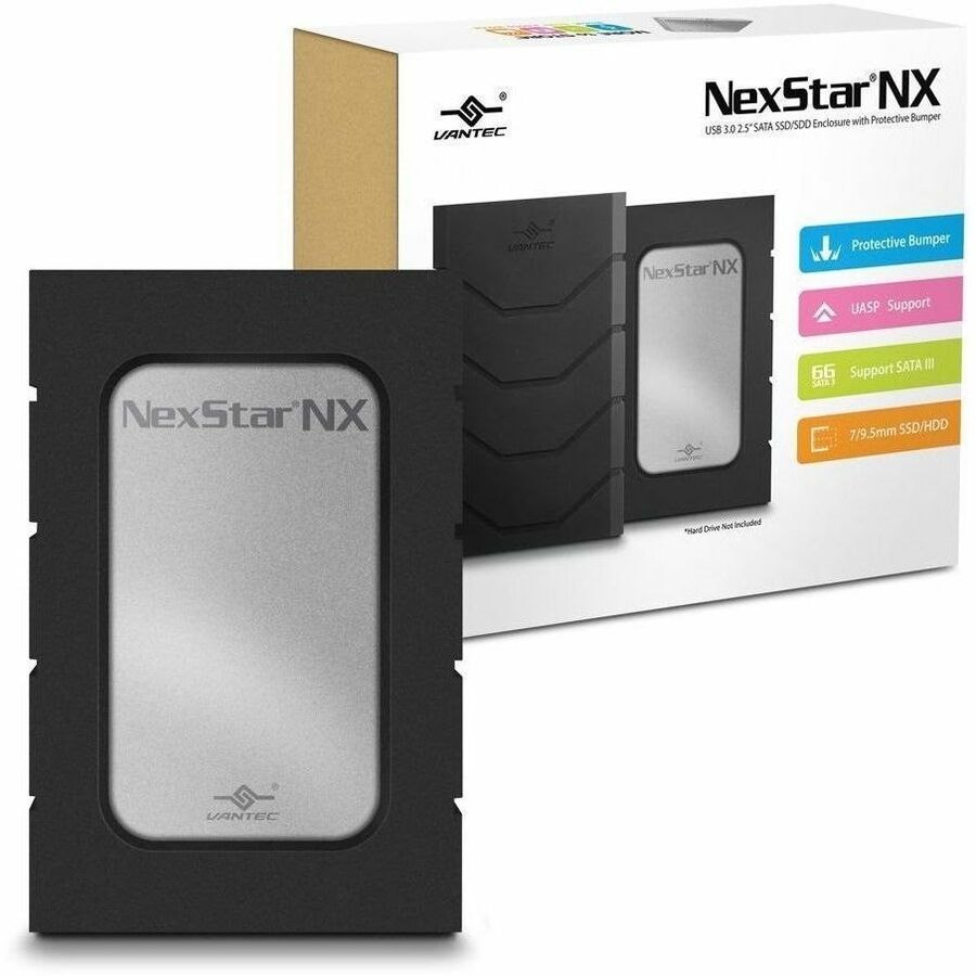 Vantec NexStar NX NST-239S3B-SV Drive Enclosure SATA/600 - USB 3.0 Host Interface - UASP Support External - Silver