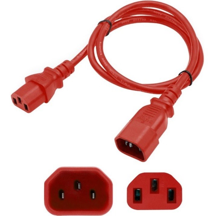 AddOn 8ft C13 Female to C14 Male 14AWG 100-250V at 15A Black Power Cable