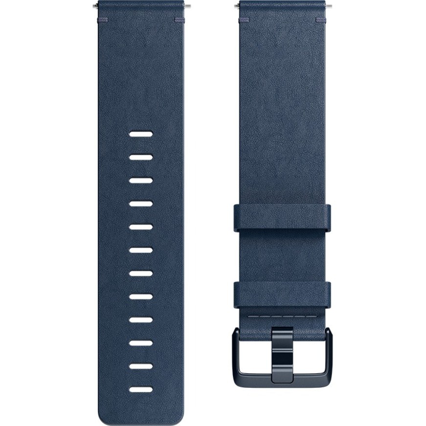 Fitbit Hand-Crafted High-Quality Horween Large Leather Band For Cool Casual Look, Midnight Blue - FB166LBNVL