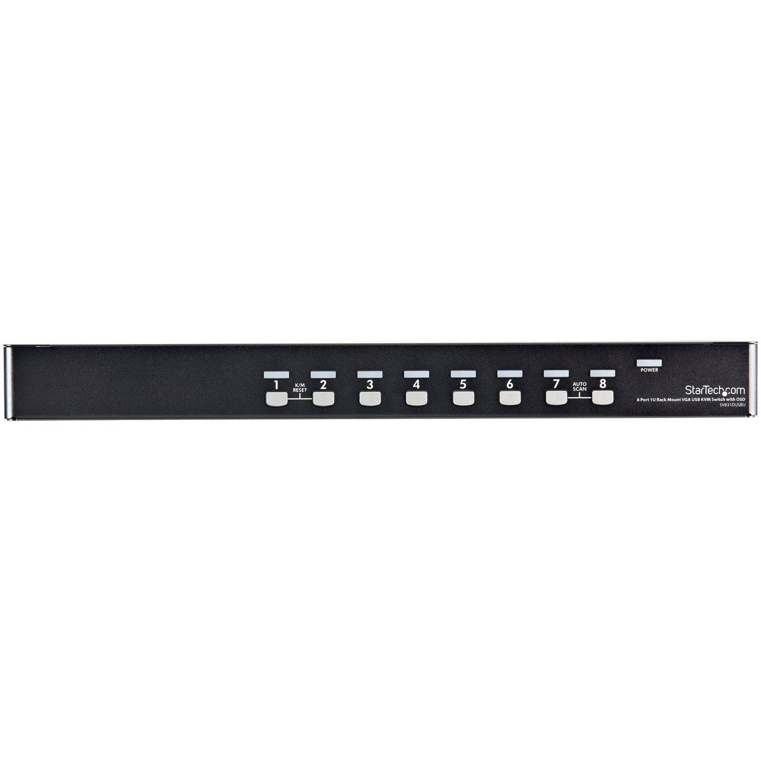 StarTech.com 8 Port 1U Rackmount USB KVM Switch Kit with OSD and Cables