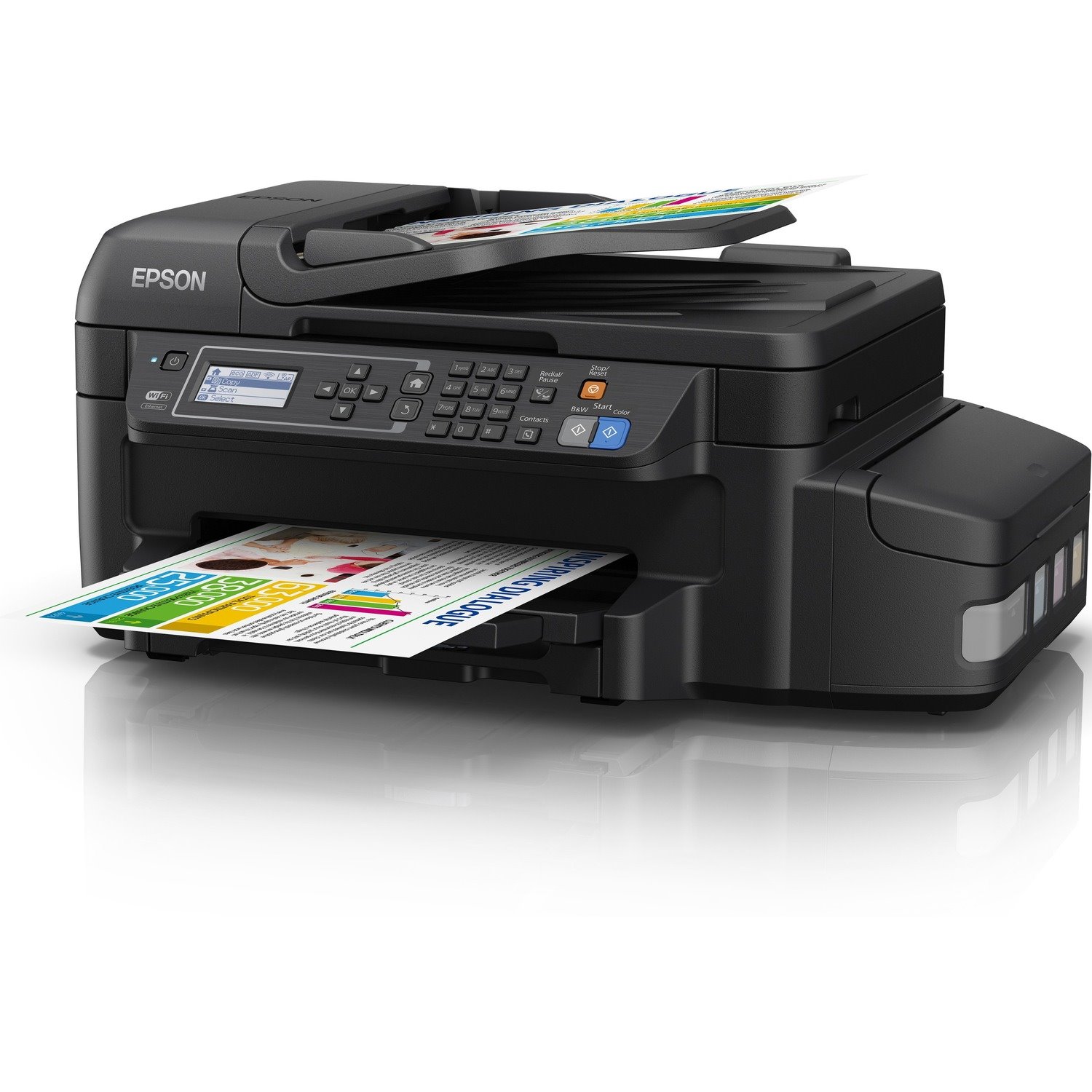 Epson WorkForce ET-4550 Wireless EcoTank Inkjet Multifunction Printer - Colour