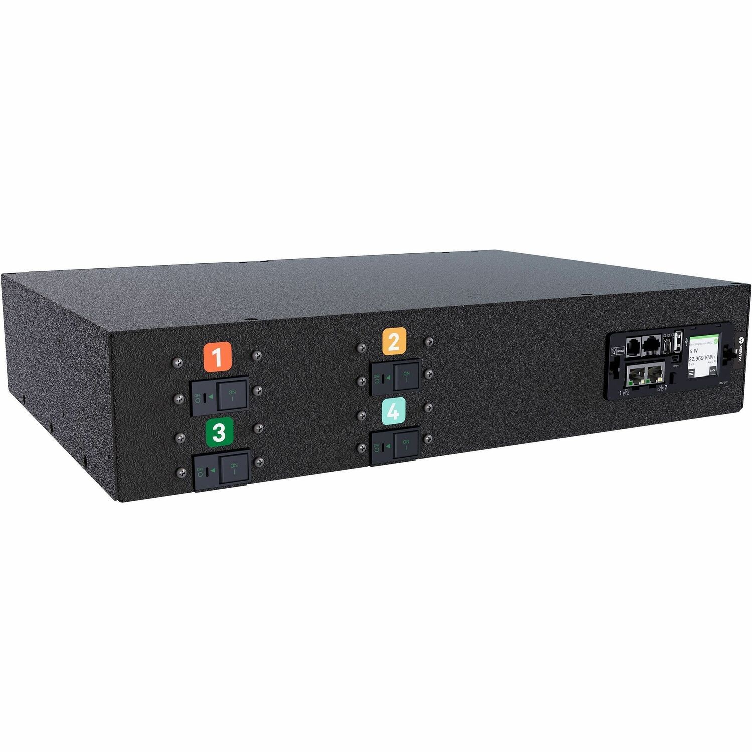 Vertiv PowerIT VP4U62A0 Upgradeable Monitored Input Level HD rPDU, Horizontal, Single Phase, 24 Combination C13/C19 Outlets, 60/63A, 240V, 2U