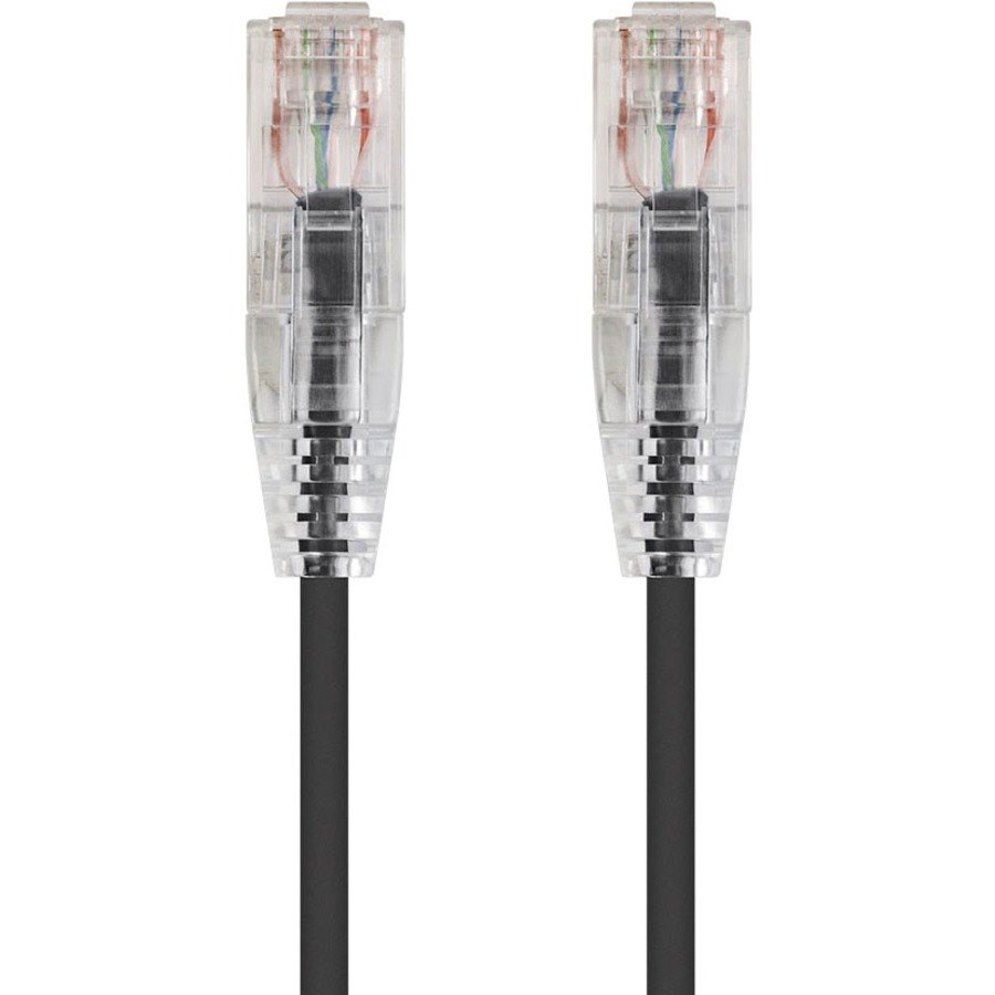 Monoprice SlimRun Cat6 28AWG UTP Ethernet Network Cable, 7ft Black