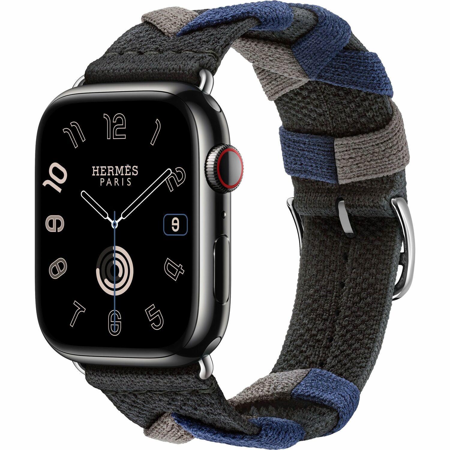 Apple Watch Series 9 Herm&egrave;s Smart Watch - 45 mm Case Height - 38 mm Case Width - Space Black Case Color - Glass Body Material - Stainless Steel Case Material - Wireless LAN - LTE, UMTS