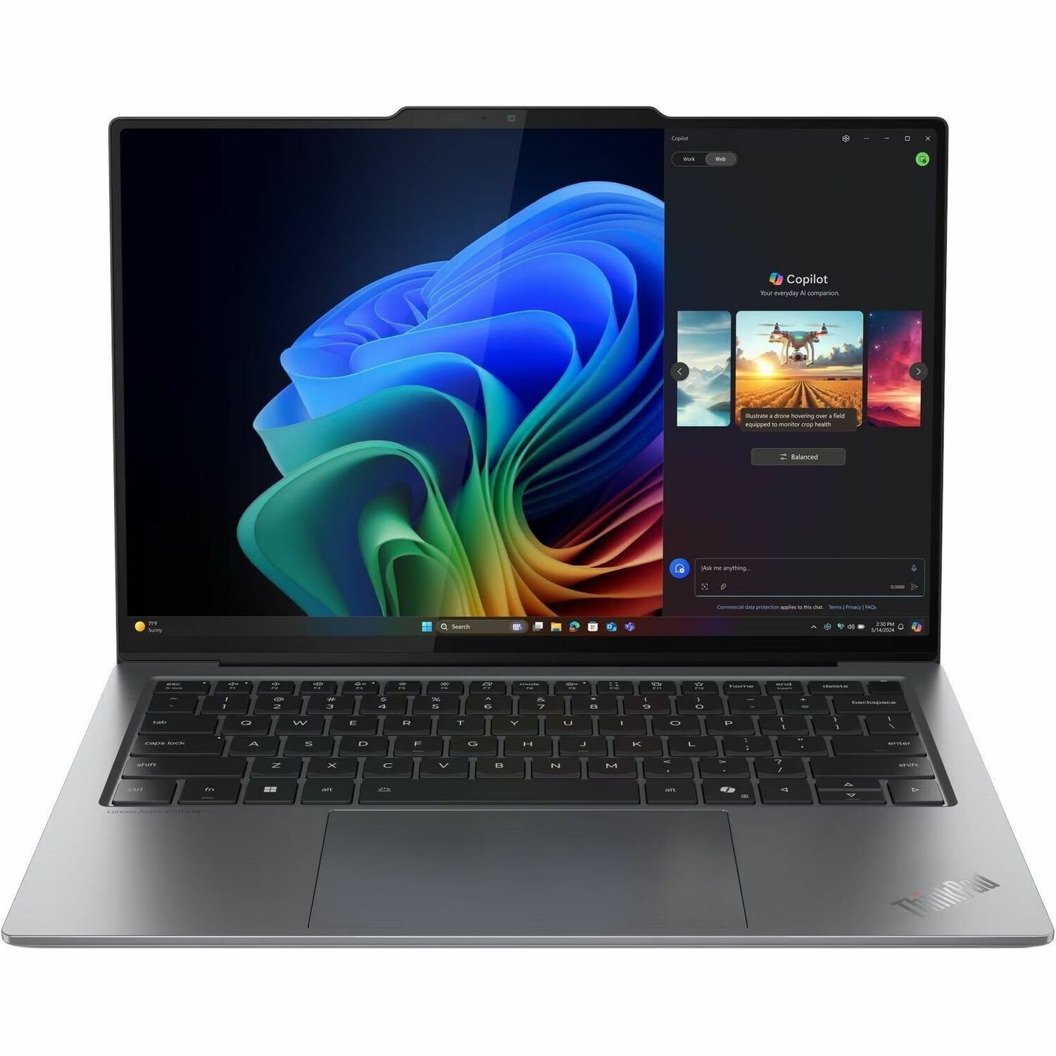 Lenovo Thinkpad X9-14 Gen 1 21QA0004US 14" Copilot+ PC Notebook - WUXGA - Intel Core Ultra 7 258V - Intel Evo Platform - 32 GB - 1 TB SSD - English Keyboard - Gray Black