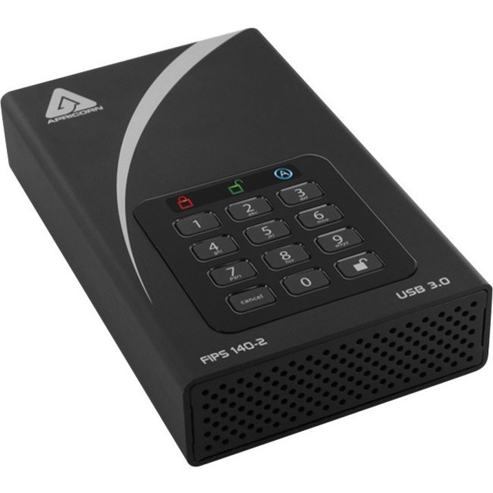 Apricorn Aegis Padlock DT FIPS ADT-3PL256F-6000 6 TB Hard Drive - External - TAA Compliant