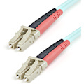 StarTech.com 1m (3ft) LC/UPC to LC/UPC OM3 Multimode Fiber Optic Cable, Full Duplex 50/125µm Zipcord, 100G, LSZH Fiber Jumper Cord